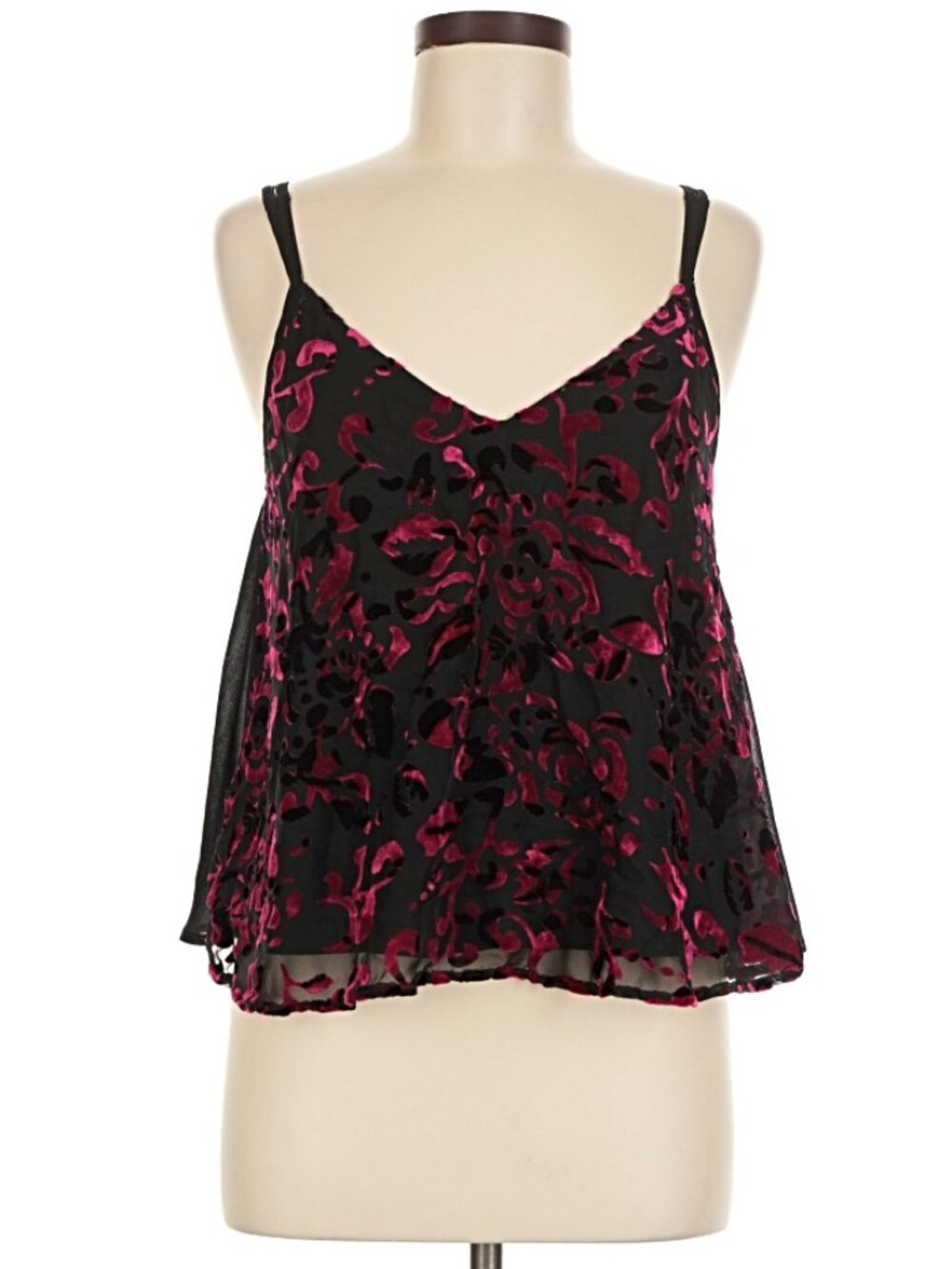 Velvet Burnout Babydoll Cami Blouse 1990s VINTAGE RARE EUC GRUNGE WHIMSIGOTH